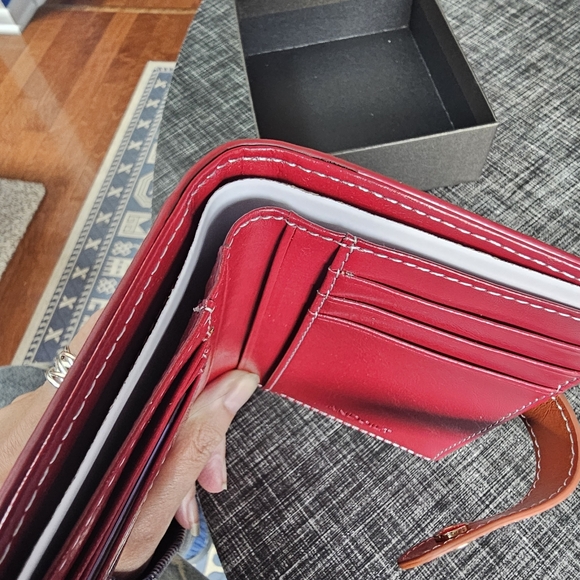 NIB ANDOILT Wallets Genuine Leather Small Bifold Wallet RFID Blocking - Picture 5 of 11